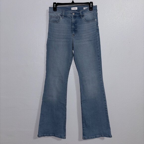 Jessica Simpson High Rise Flare Jeans Size 8 Light Wash Stretch Denim- JJSB16035 - Picture 1 of 8